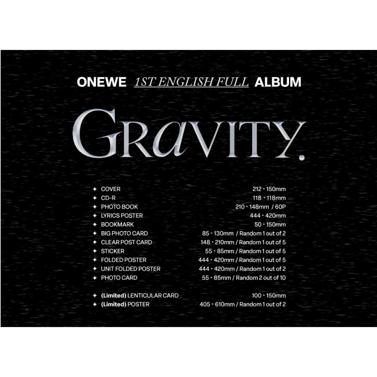 ONEWE GRAVITY 1st English Full Album
