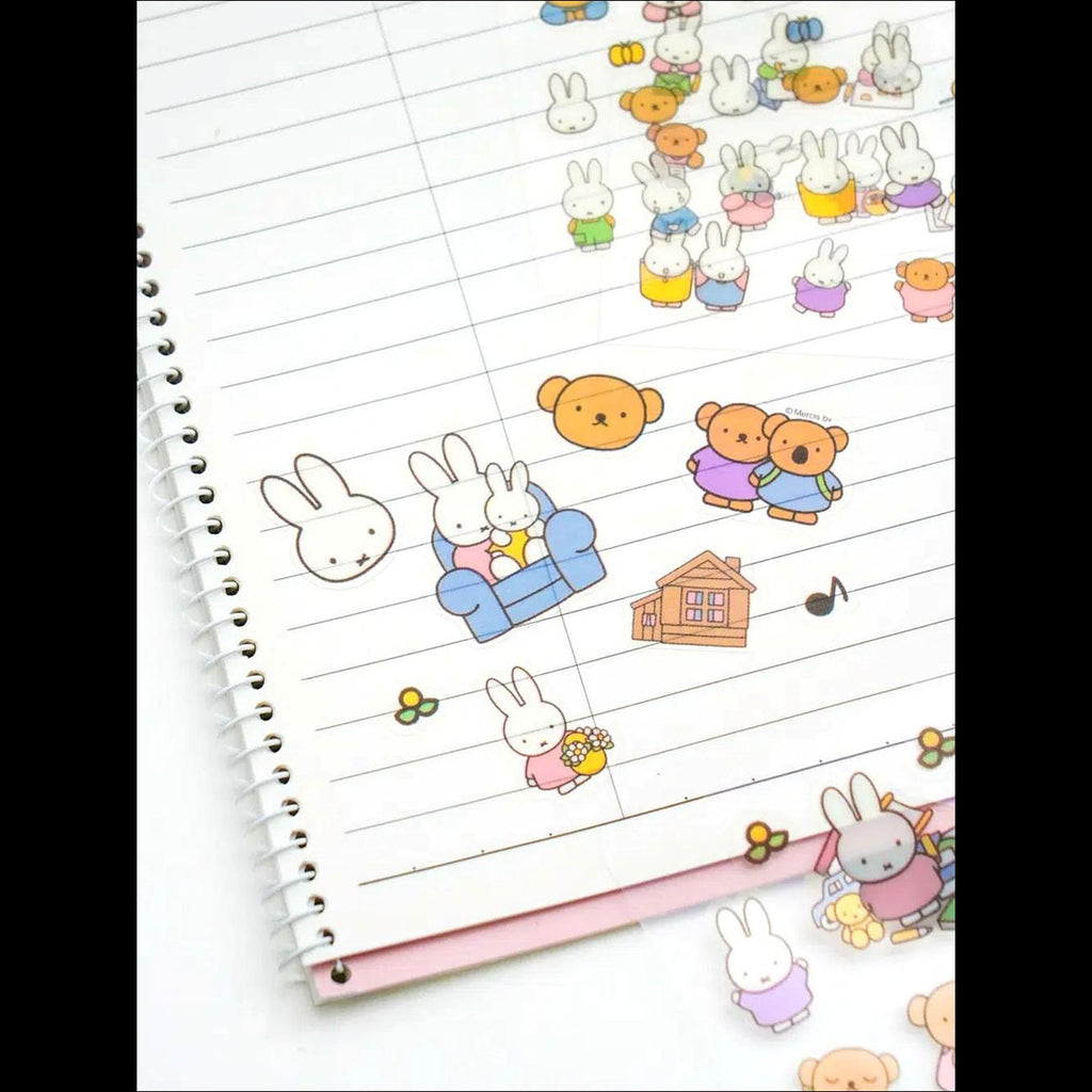 [Miffy] Daiso Korea Character Stickers 3P Set - Cute Rabbit Deco Decals for Journal & Scrapbook (Authentic)