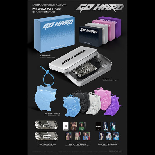 [SET/Pre-order] MEOVV Single Album GO HARD HARD KIT Ver KPOP Album + Free Gift
