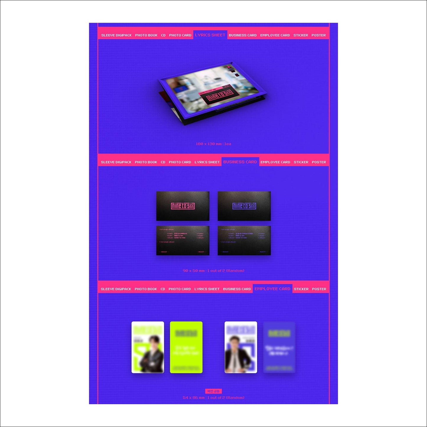 NINE to SIX [GOOD TO YOU] 1st Single Album