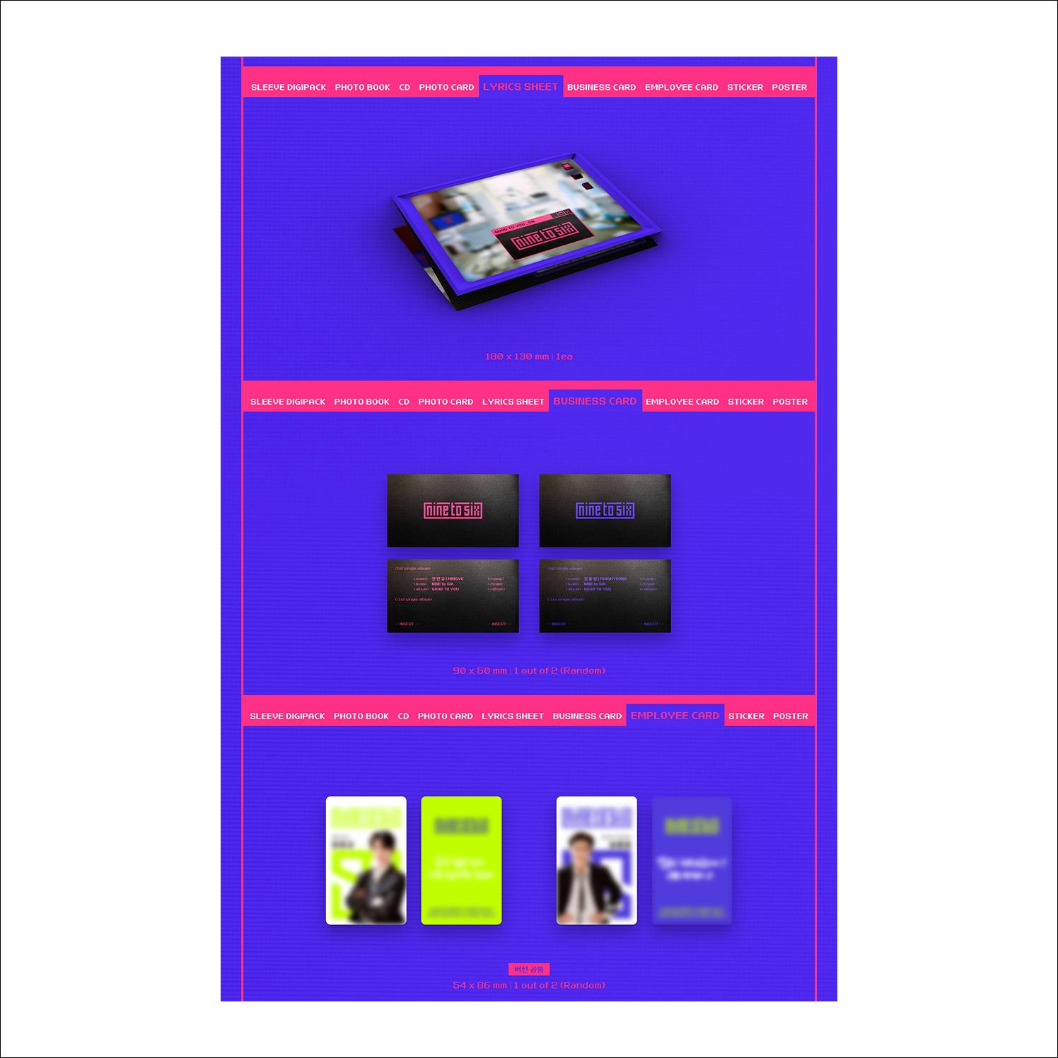 NINE to SIX [GOOD TO YOU] 1st Single Album