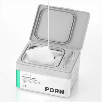 [VT Cosmetics] PDRN Daily Mask (30 Sheets) - Panax PDRN Radiance & Moisture Care, Hydrating & Softening Face Mask for Vibrant Skin, K-Beauty