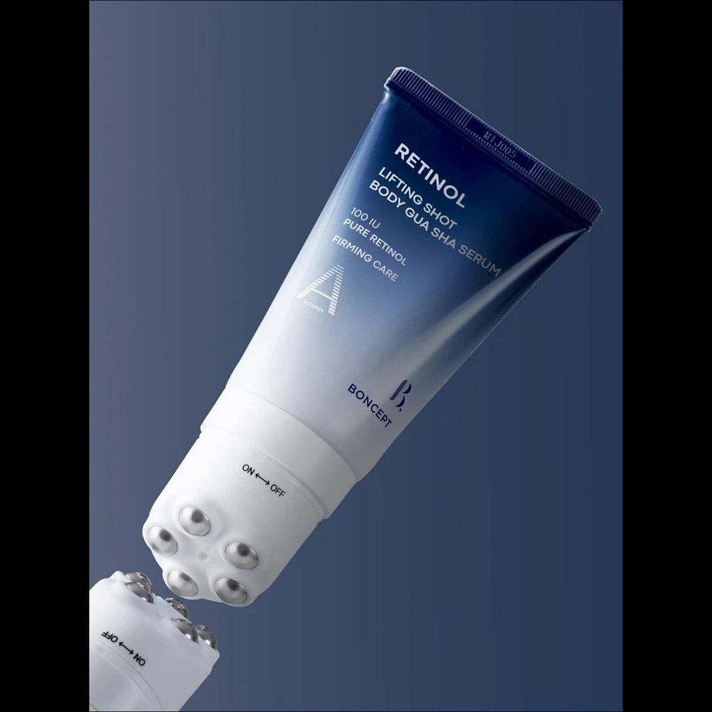 [BONCEPT] Retinol Elasticity Shot Body Guasha Serum - Built-in Body Roller Massage Applicator by LG H&H, 100ml | Olive's K-beauty