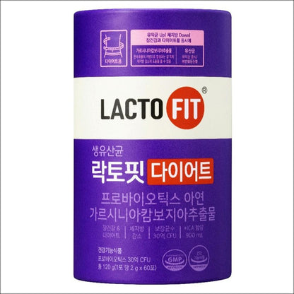 Chong Kun Dang LACTO FIT DIET 60 pcs, 120g / Probiotics, Zinc, Garcinia Cambogia Extract