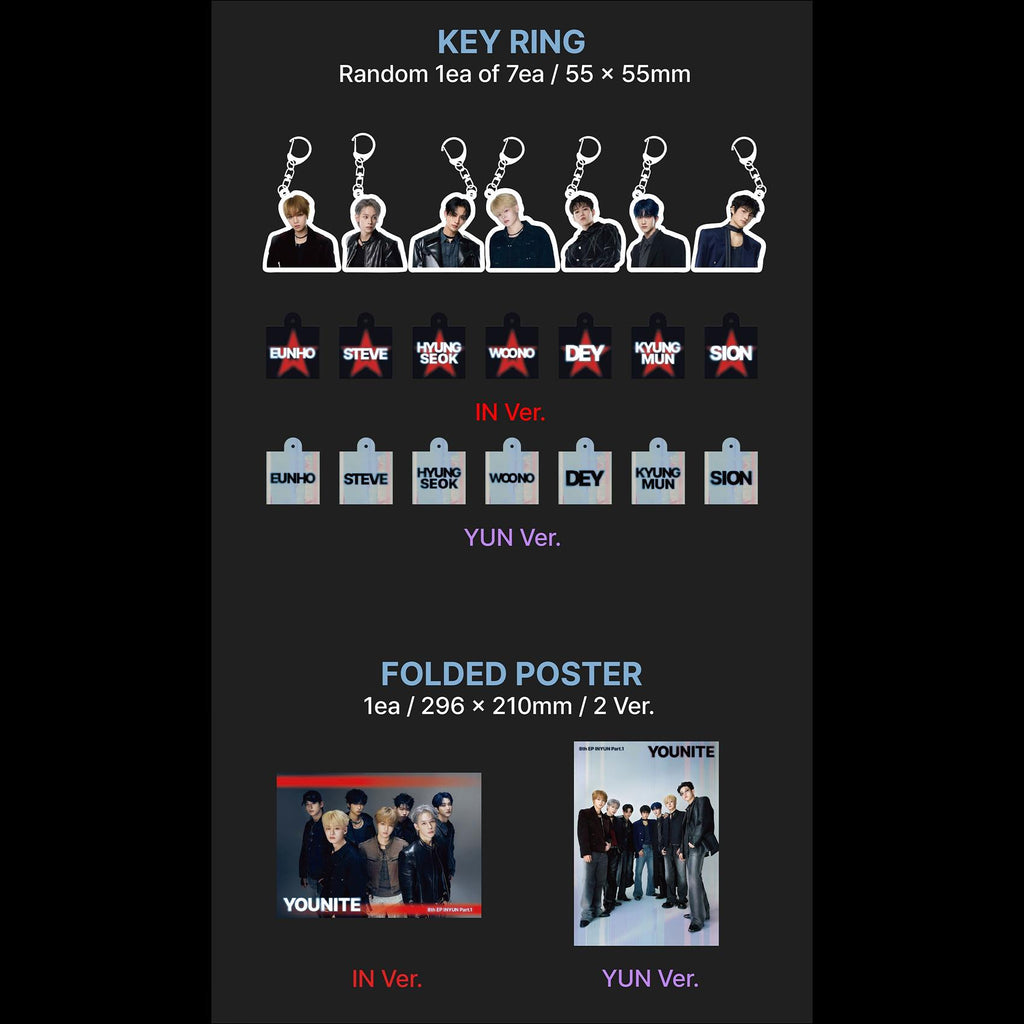 YOUNITE 8TH EP [INYUN Part.1] (IN Ver. / YUN Ver.) + Free Gift