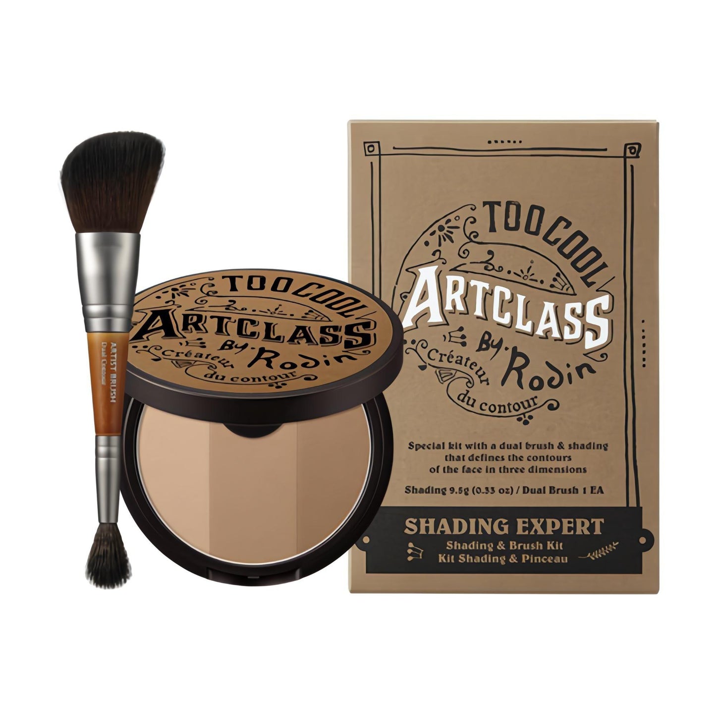 [Too Cool For School] Artclass By Rodin Shading Expert Kit (Neutral) | 9.5g Shading Powder + Dual Contour Brush, K-Beauty
