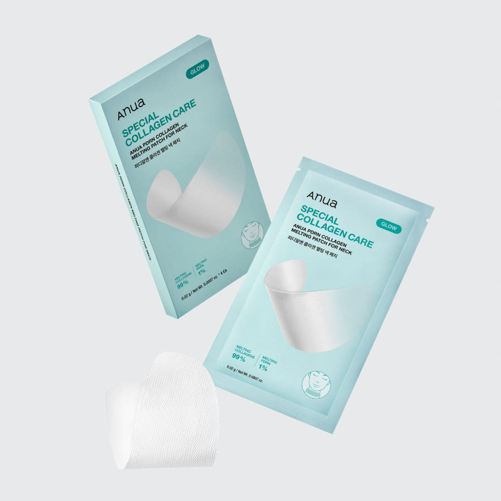 [Anua] PDRN Collagen Melting Neck Patch (4pcs) | Instant Glass Skin Anti-Wrinkle Neck Line Lifting Film, K-Beauty