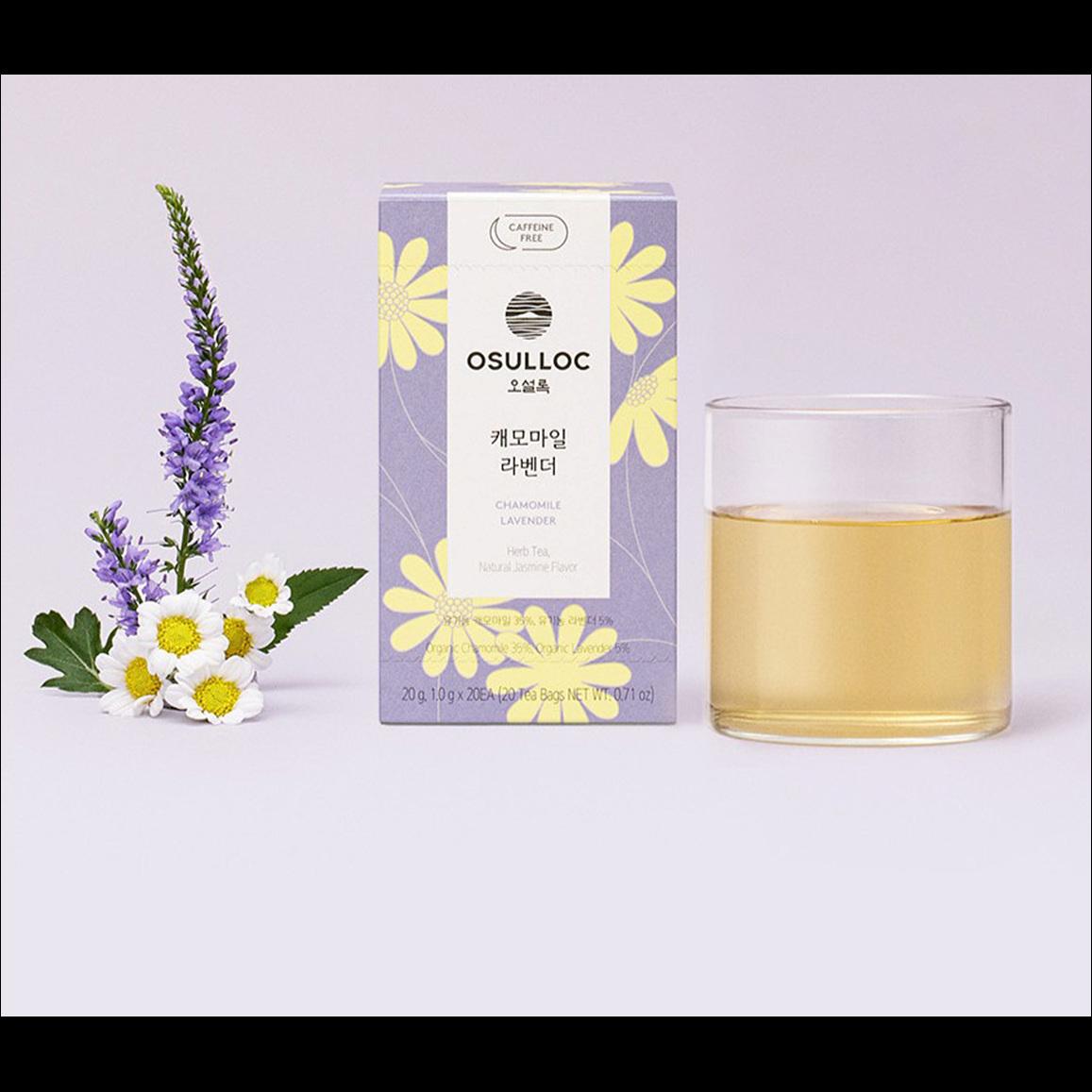 OSULLOC Organic Chamomile Lavender Herbal Tea Bags 20g