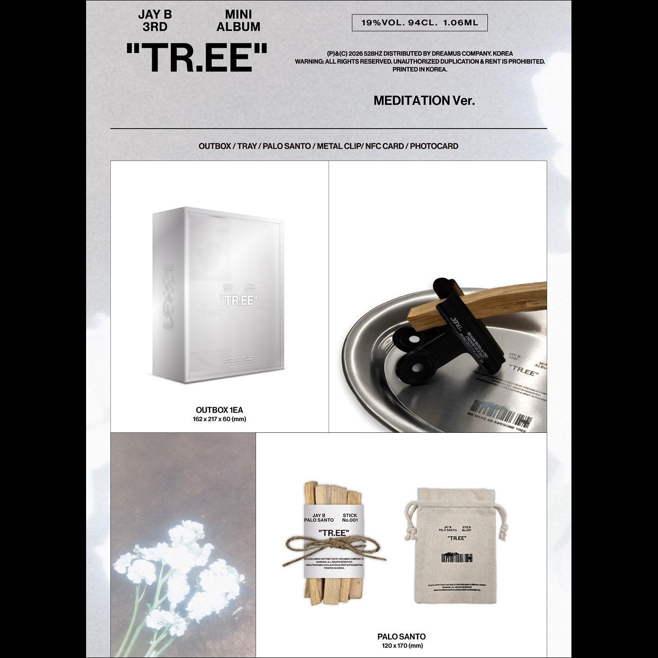JAY B (GOT7) TR.EE 3rd Mini Album (MEDITATION Ver.) + Free Gift