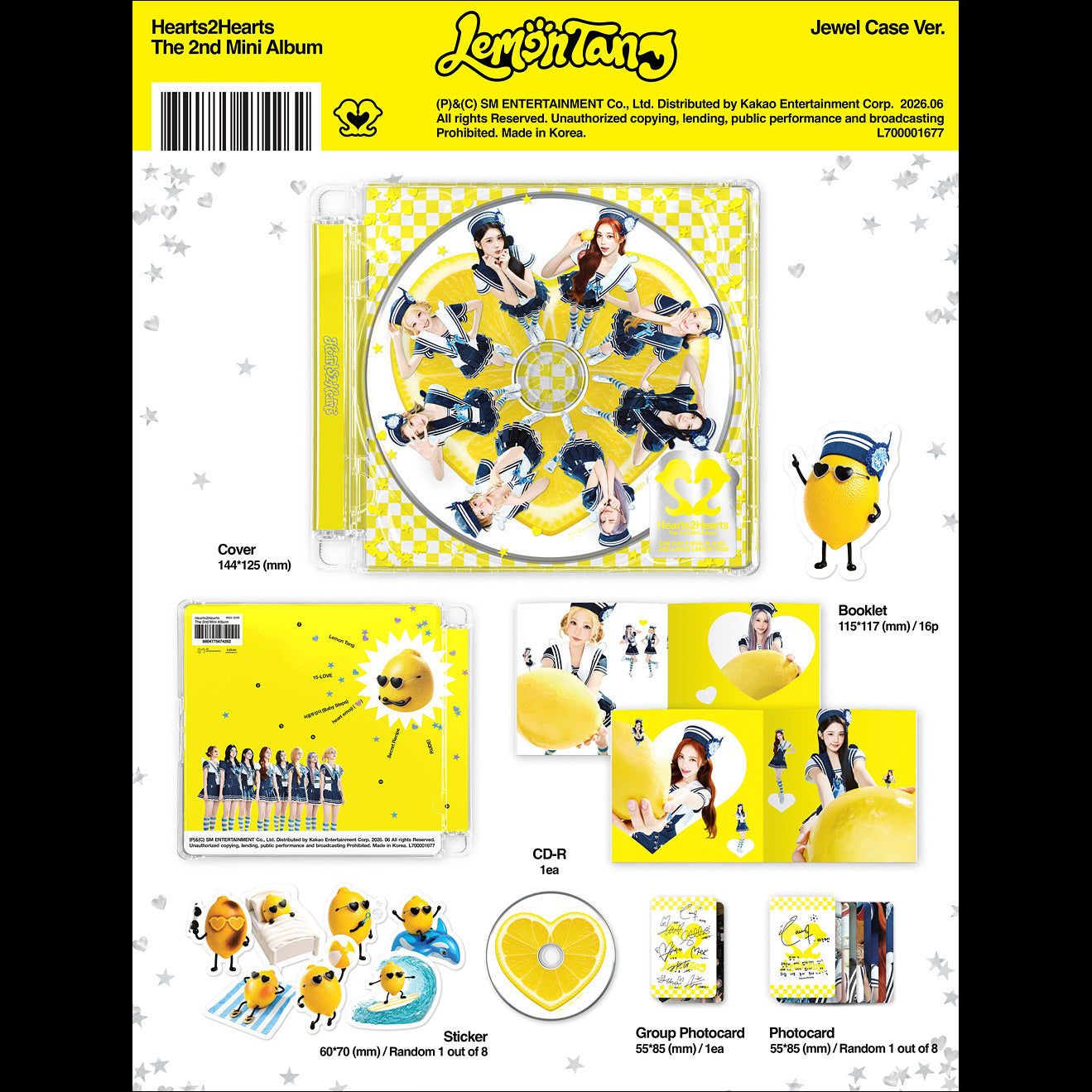 (Jewel Case Ver.) Hearts2Hearts [Lemon Tang] + Free Gift