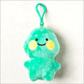 Cute Smiling Dinosaur Plush Keyring Bag Charm (green/blue)