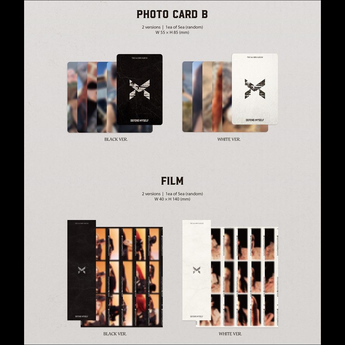 X:IN 3RD MINI ALBUM [Defend Myself] Photobook Platform Ver. (BLACK VER., WHITE VER.)