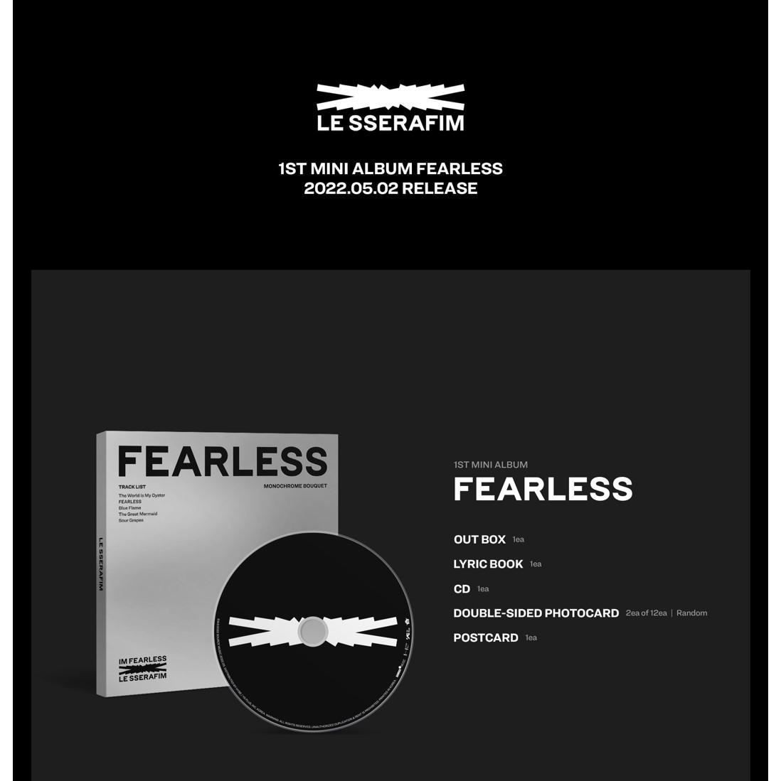 LE SSERAFIM - FEARLESS Monochrome Bouquet
