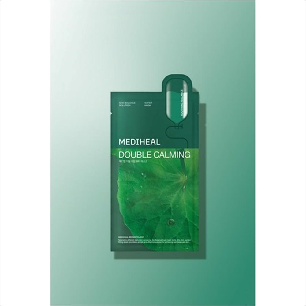 MEDIHEAL Double Calming Water Mask+Hyalu Moist Essence Mask+Pepta Lifting Ampoule Mask, 30 sheets, 1 set