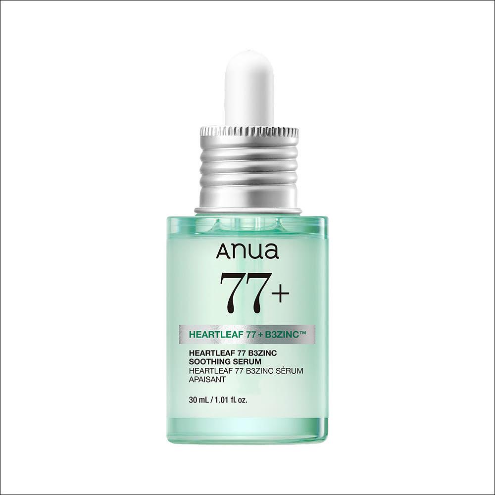 [1+1 Set] [Anua] Heartleaf 77% B3 Zinc Calming Serum - 30ml x 2EA, Acne & Trouble Care, Sebum Control, Soothing Serum for Sensitive Skin, K-Beauty