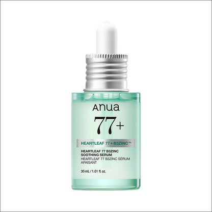 [1+1 Set] [Anua] Heartleaf 77% B3 Zinc Calming Serum - 30ml x 2EA, Acne & Trouble Care, Sebum Control, Soothing Serum for Sensitive Skin, K-Beauty