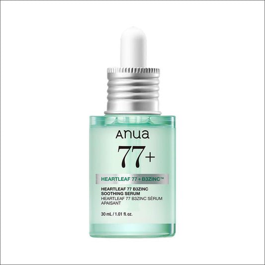 [1+1 Set] [Anua] Heartleaf 77% B3 Zinc Calming Serum - 30ml x 2EA, Acne & Trouble Care, Sebum Control, Soothing Serum for Sensitive Skin, K-Beauty