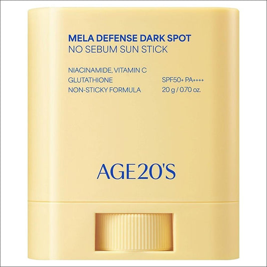 [AGE20's] Mela Defense Sun Stick 20g - SPF50+ PA++++, Dark Spot Care & No-Sebum Matte Finish, Brightening Sunscreen Stick, K-Beauty