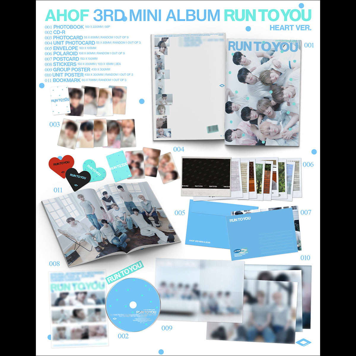 AHOF [RUN TO YOU] PHOTOBOOK Ver. / 3rd Mini Album + Free Gift