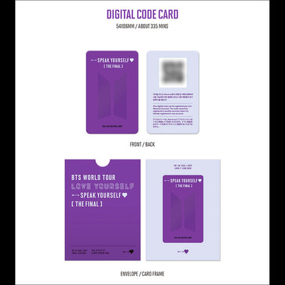 [Digital Code] BTS WORLD TOUR 'LOVE YOURSELF : SPEAK YOURSELF' : THE FINAL