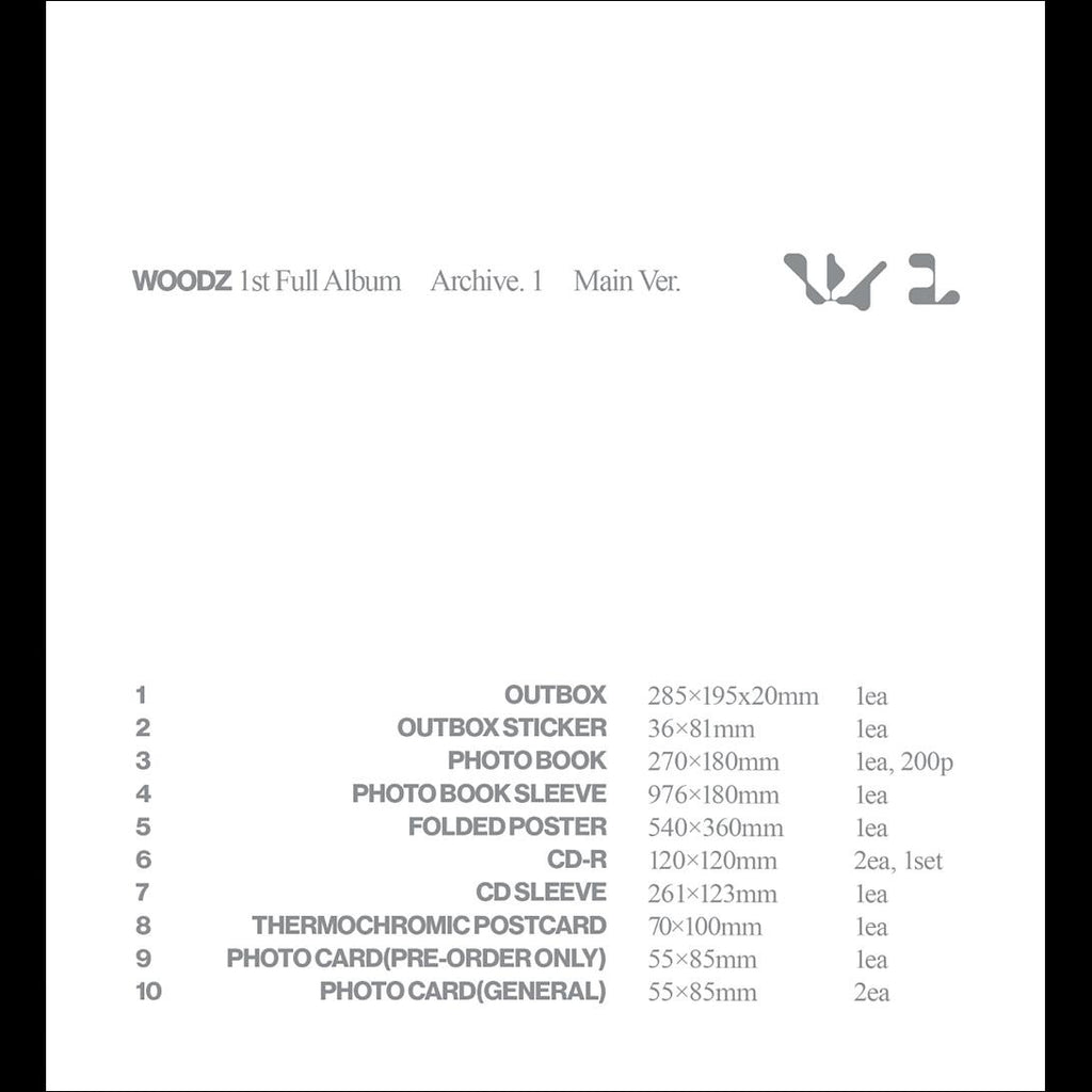 WOODZ [Archive. 1] Main Ver. / 1st Full Album