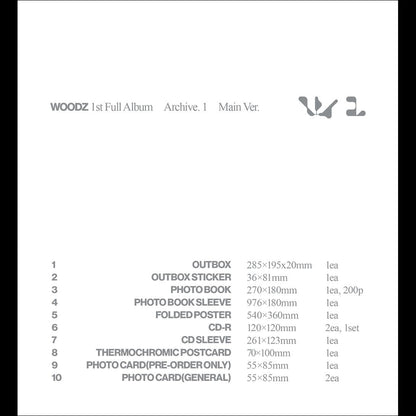 WOODZ [Archive. 1] Main Ver. / 1st Full Album