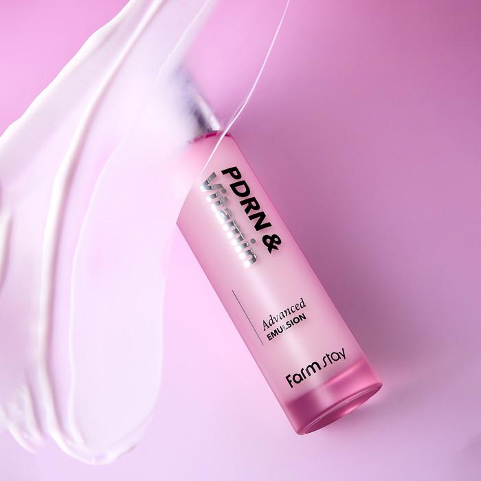 [Farmstay] PDRN & Vitamin Advanced Emulsion (100ml) | Hydrating & Brightening Facial Lotion, K-Beauty
