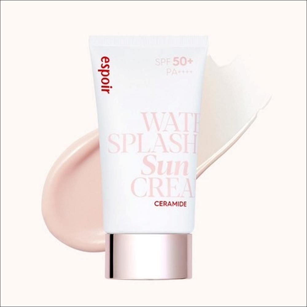 [Espoir] Water Splash Sunscreen Ceramide SPF50+ PA++++ - Hydrating Tone-Up & Barrier Care, 60ml | Olive's K-beauty