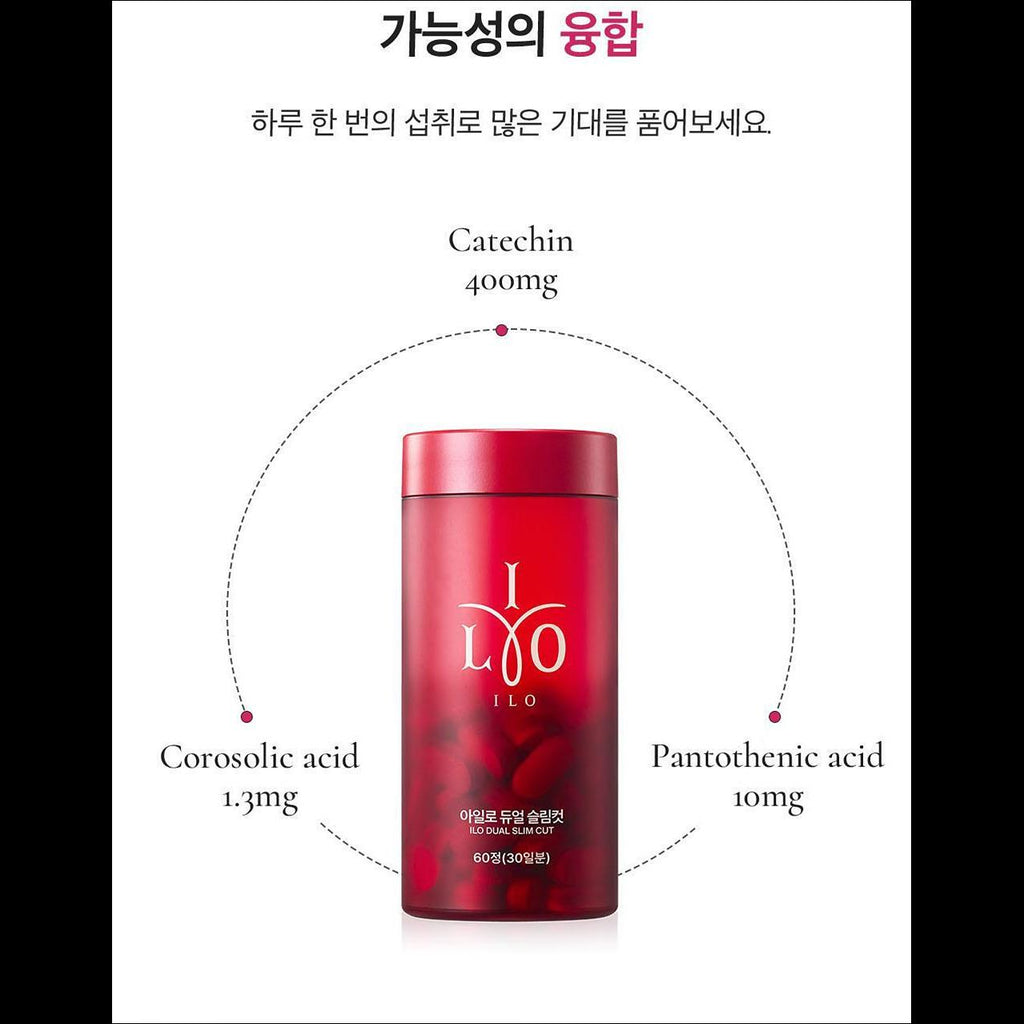[Red Velvet Irene Pick] ILO Dual Slim Cut 60 tablets (1 month supply / Reduces body fat, suppresses postprandial blood sugar rise)