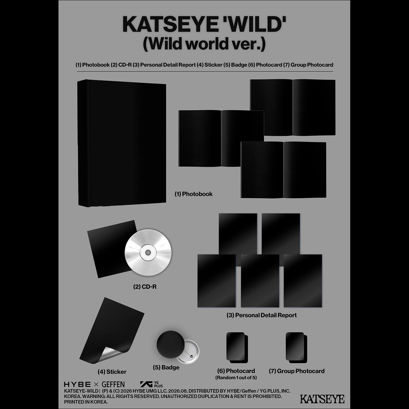 [Pre-order] [WEVERSE SHOP POB] KATSEYE [WILD] 3rd EP Album + Free Gift