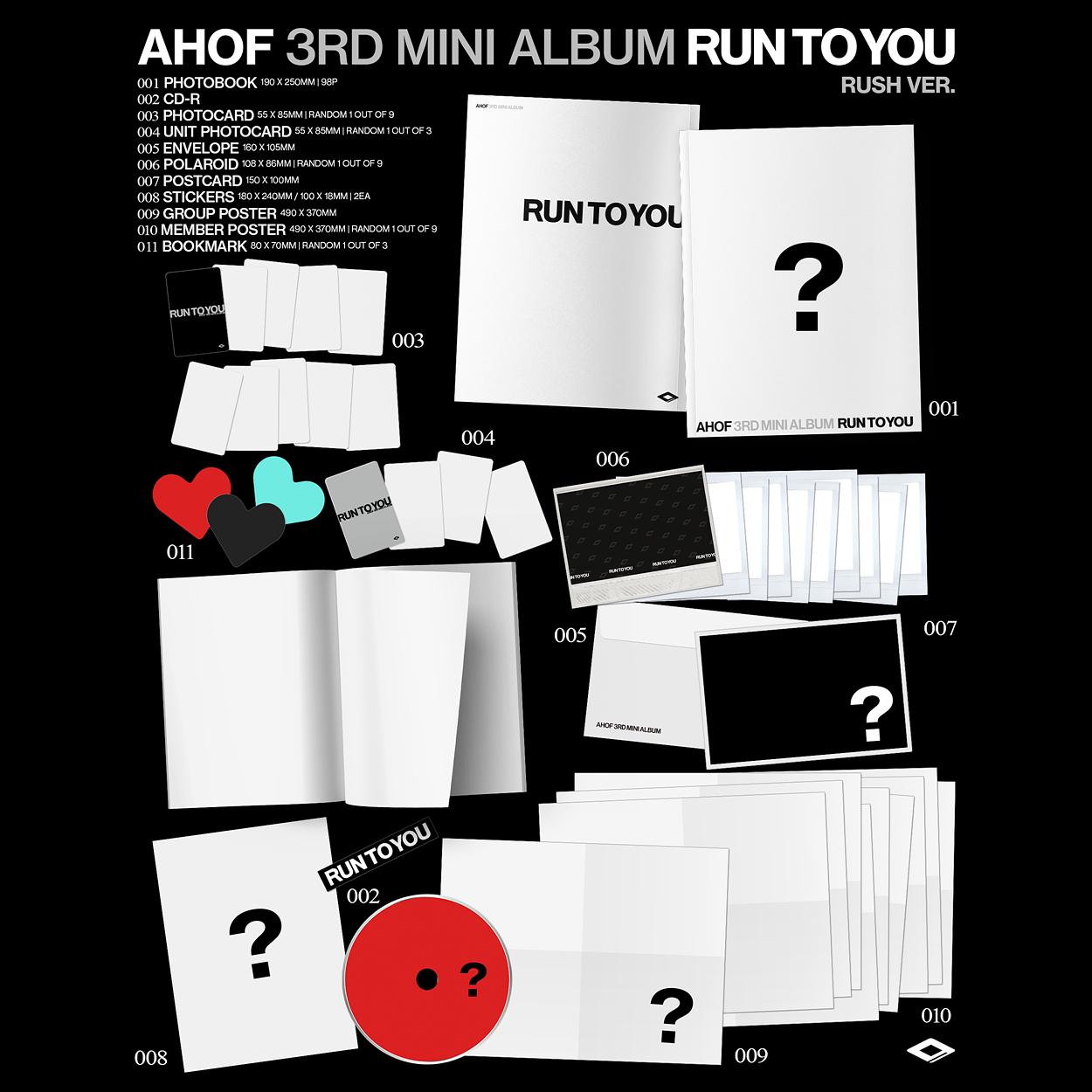 AHOF [RUN TO YOU] PHOTOBOOK Ver. / 3rd Mini Album + Free Gift