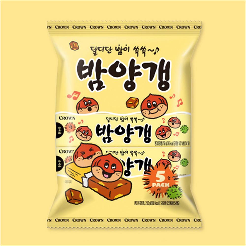 Crown Chestnut Yanggaeng (Sweet Red Bean Jelly) 5p x 2 Packs