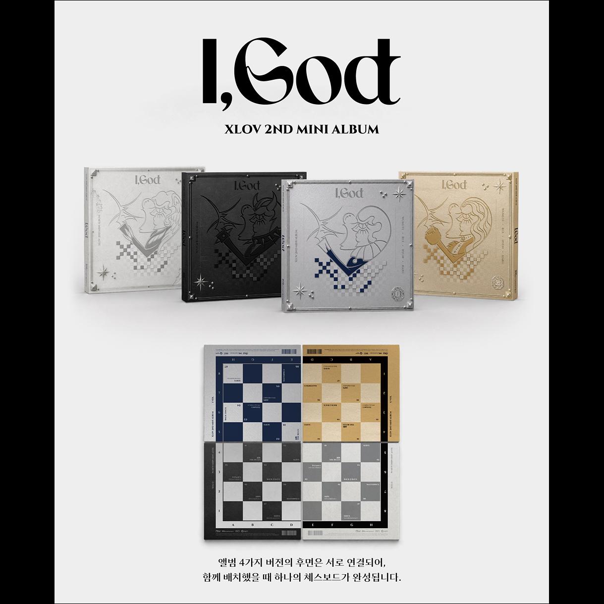 XLOV 2ND MINI ALBUM [I,God] (I VER./G VER./O VER./D VER.) + Free Gift
