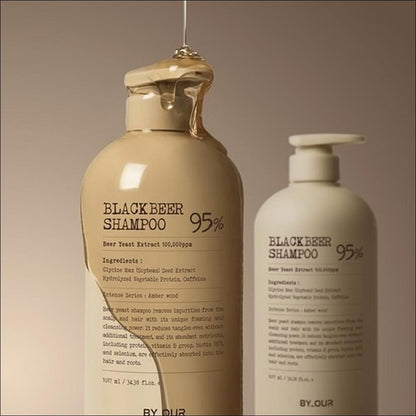 [BYOUR] Black Beer Yeast Anti-Hair Loss Shampoo 1.017L - Sweet Woody Scent, Scalp Care & Hair Thickening (Authentic)