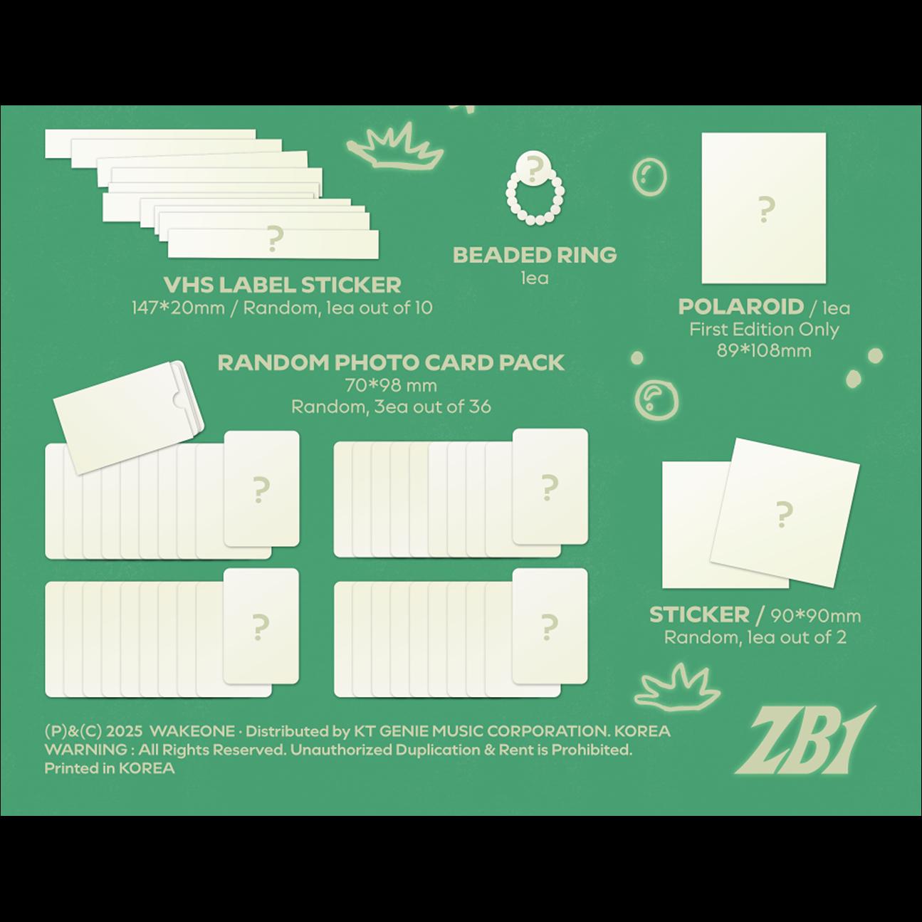 ZEROBASEONE [NEVER SAY NEVER] PHOTOBOOK Ver.(ICON & ORDINARY) The 1st Full Album