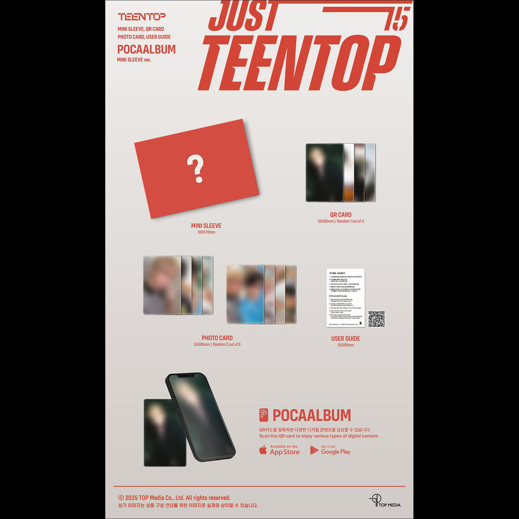 TEENTOP - Just 15, Just Teen Top MINI SLEEVE ver. (POCA ALBUM)