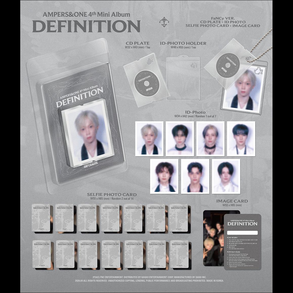 AMPERS&ONE [DEFINITION] FaNCy Ver.(PLVE) / 4th Mini Album + free gift