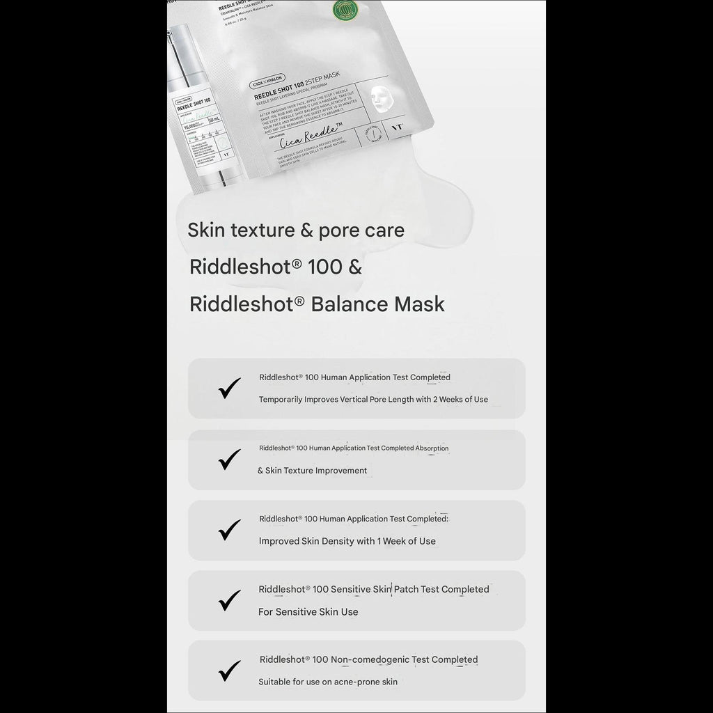 VT REEDLE SHOT 100 CICA X HYALON 2 STEP MASK (10pcs, 20pcs)