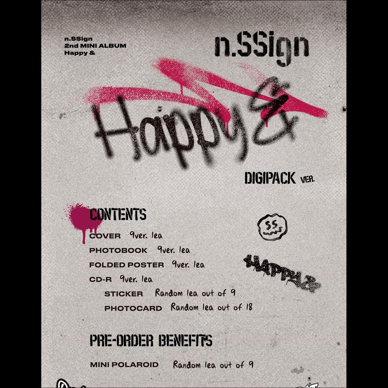 n.SSign 2nd MINI ALBUM 'Happy &' (Digipack ver.)