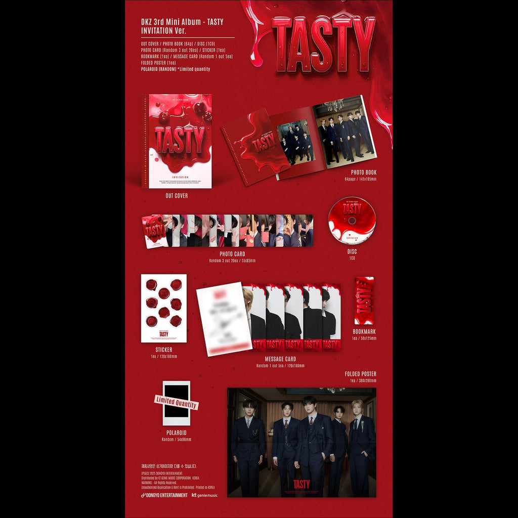 DKZ [TASTY] 3rd Mini Album (INVITATION ver.  SNARE ver.) + Free Gift