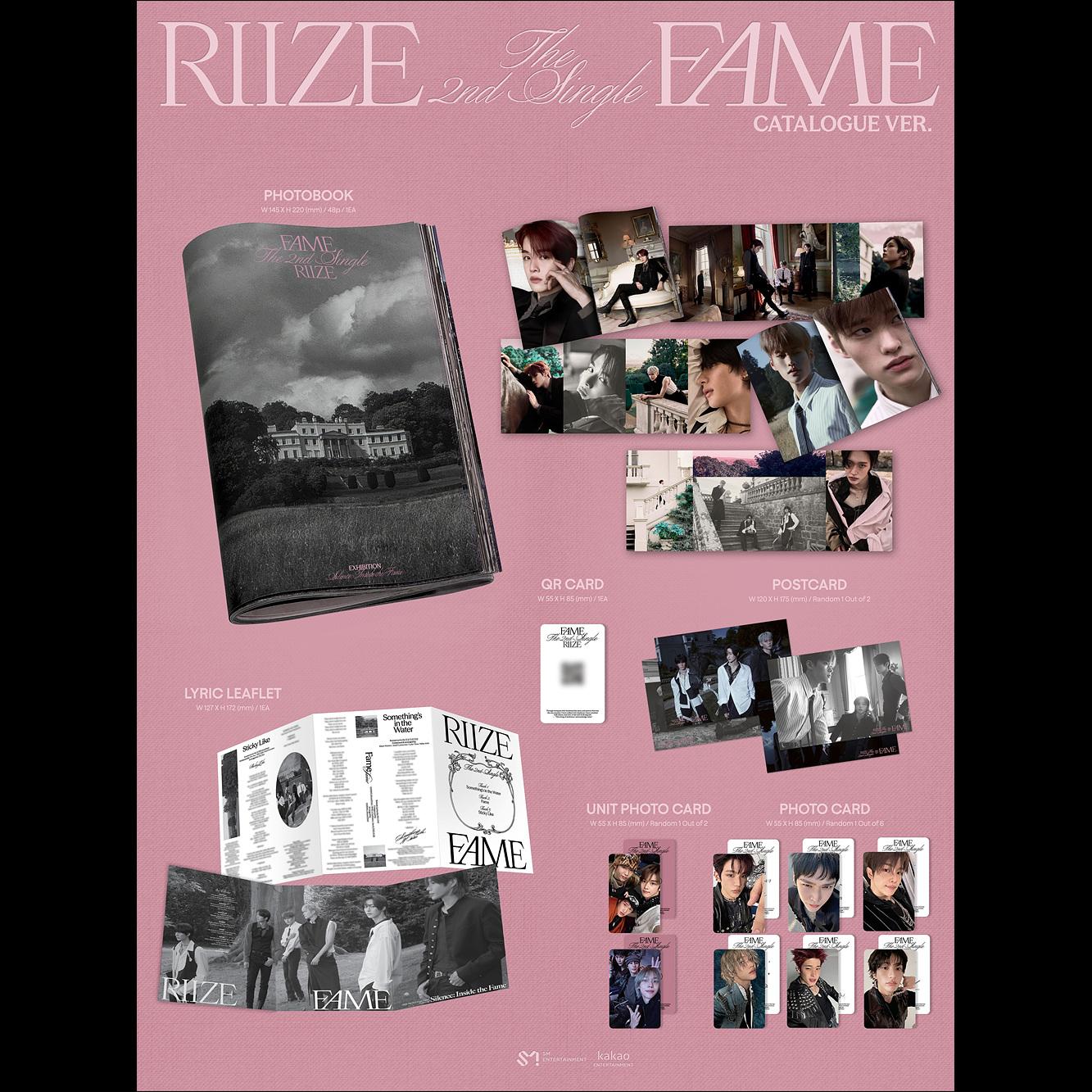 (Catalogue Ver.)RIIZE [Fame] 2nd Single Smart Album + Free Gift