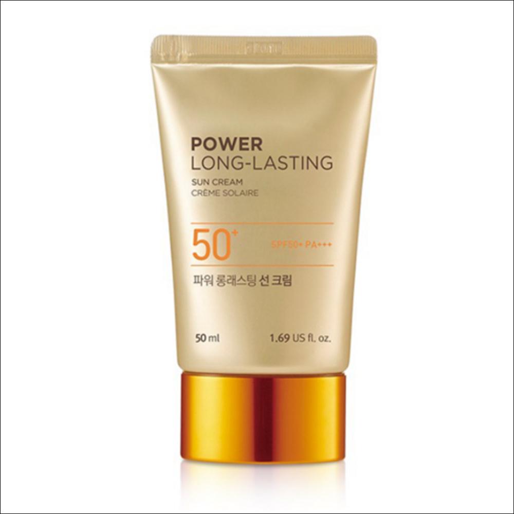 [The Face Shop] Natural Eco Power Long-Lasting Sun Cream SPF50+ PA+++ - Waterproof & Foundation-Free, 50ml | Olive's K-beauty