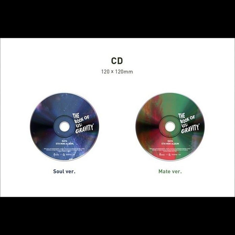 Day6 5th Mini Album The Book of Us Gravity(Soul ver / Mate ver)