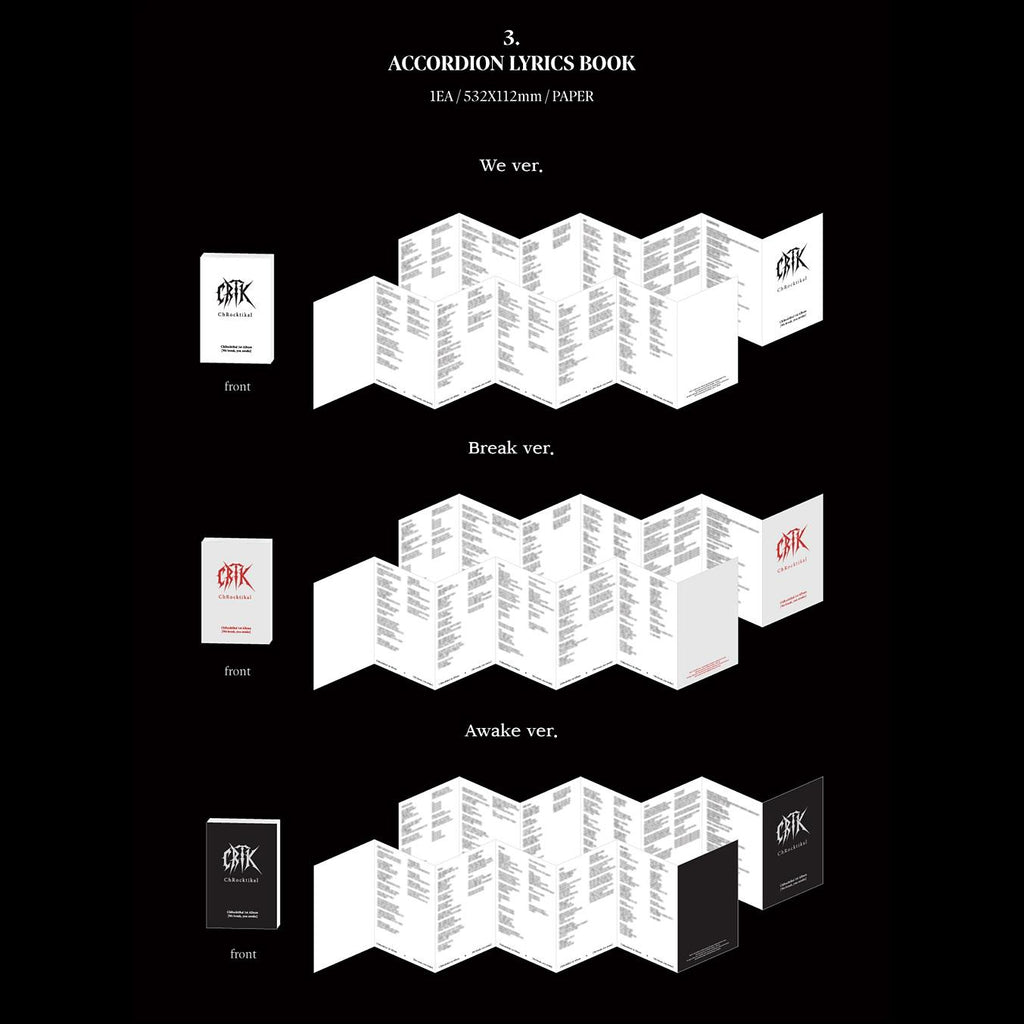 ChRocktikal [We break, you awake] 1st Album (We ver. / Break ver. / Awake ver.) (QR ALBUM) + Free Gift