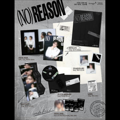 YOON SAN-HA [NO REASON] 3rd Mini Album (UNDEFINED VER. / UNBOUND VER.) + Free Gift
