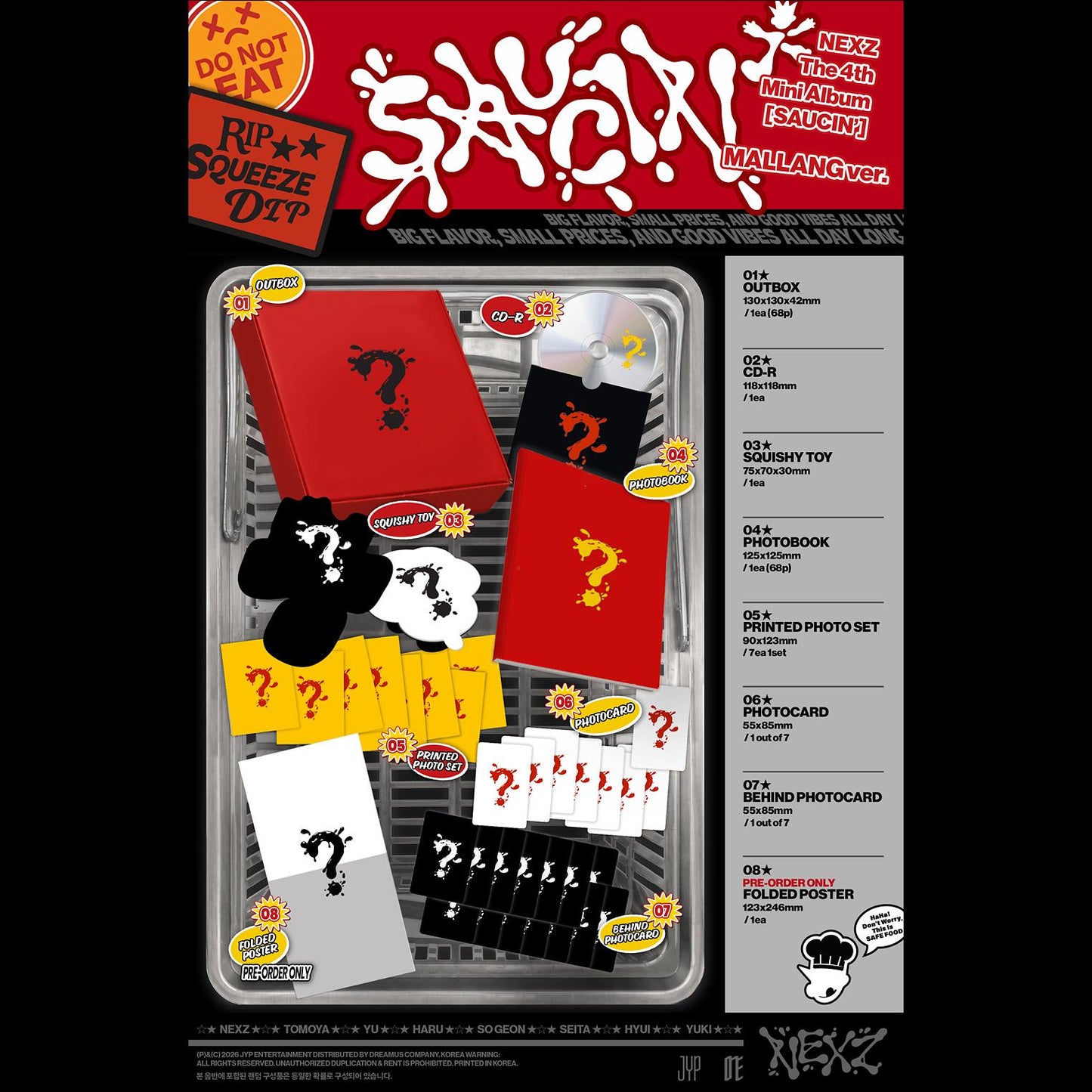 [Pre-order] NEXZ [SAUCIN’] 4th Mini Album (MALLANG Ver.) + Free Gift