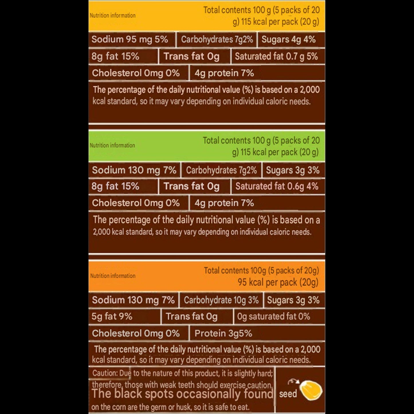 HBAF Mini Almond Variety Pack (3 Flavors) 300g (Approx. 15 Mini Packs)