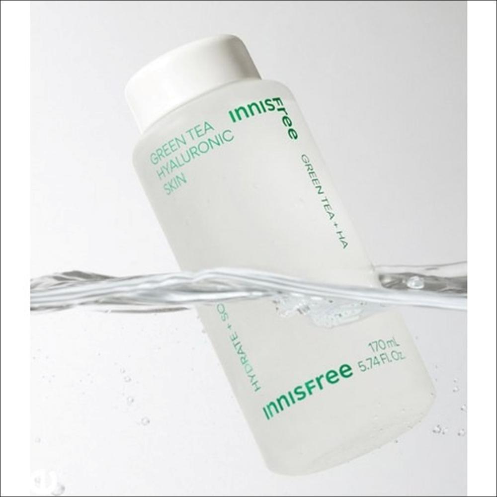Innisfree Green Tea Hyaluronic Skin Care Set (170ml + 25ml Toner & Lotion)