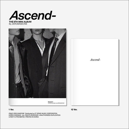 ZEROBASEONE The 6th Mini Album [Ascend-] Photobook Ver. (1 Ver. & 10 Ver.) + Free Gift