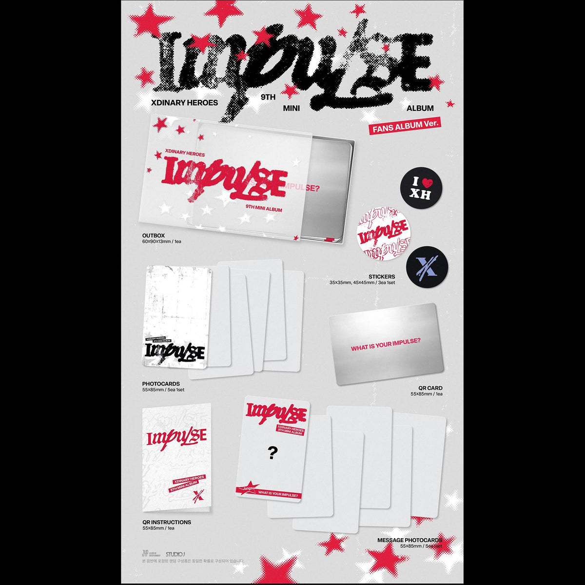 [Pre-order] Xdinary Heroes 9th Mini Album IMPULSE FANS ALBUM Ver KPOP Sealed + Free Gift